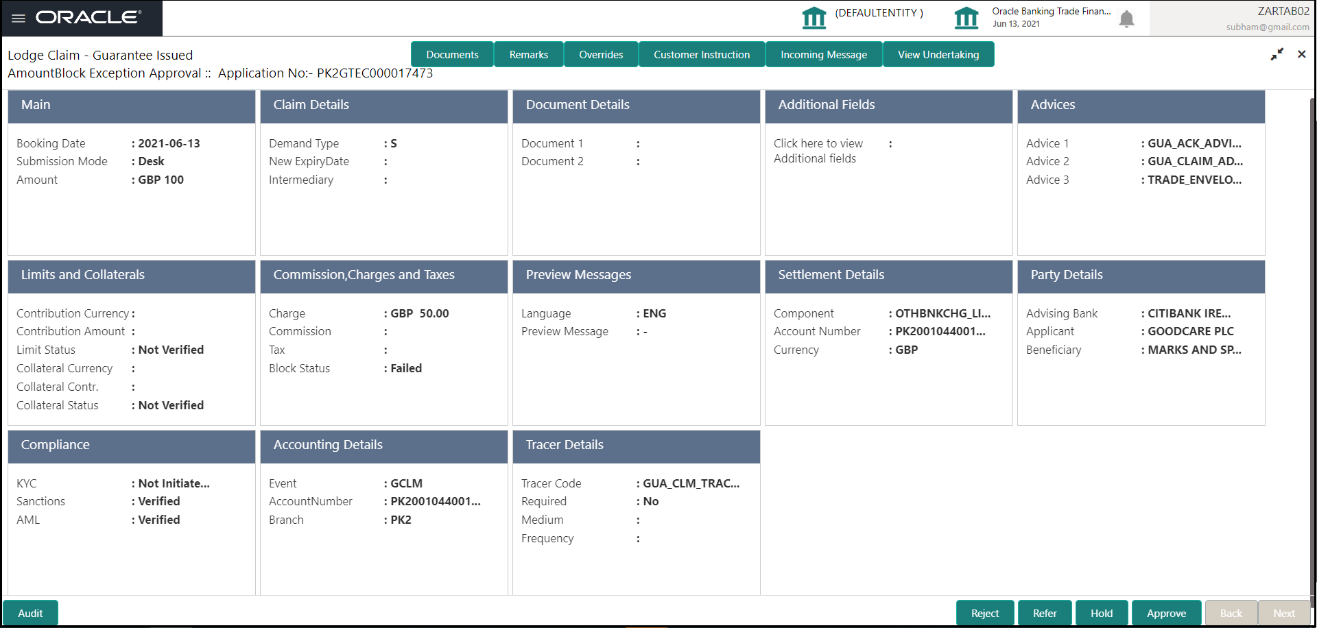 Description of amountblockexceptionsummary.png follows