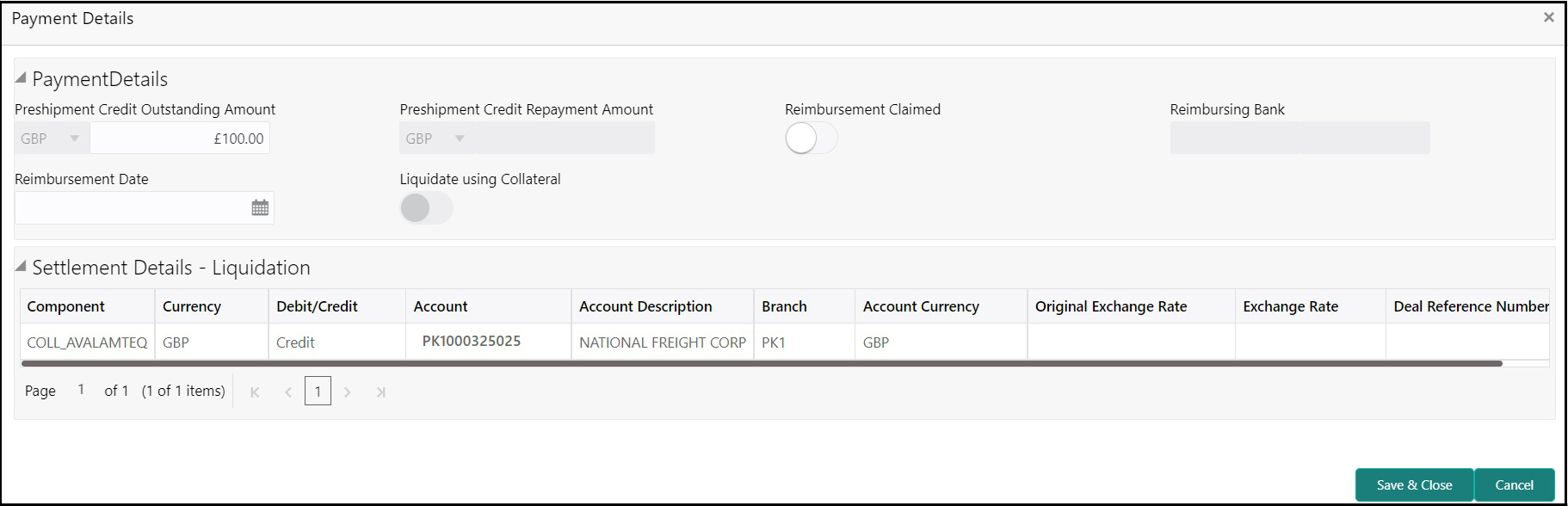 Description of depaymentdetails.png follows