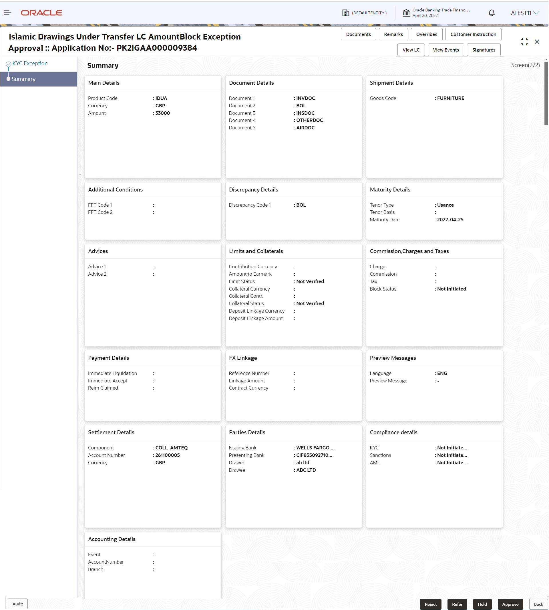 Description of amountblockexceptionsummary.png follows