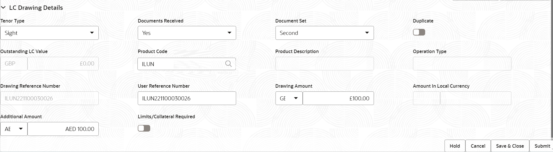 Description of registrationlcdetails.png follows