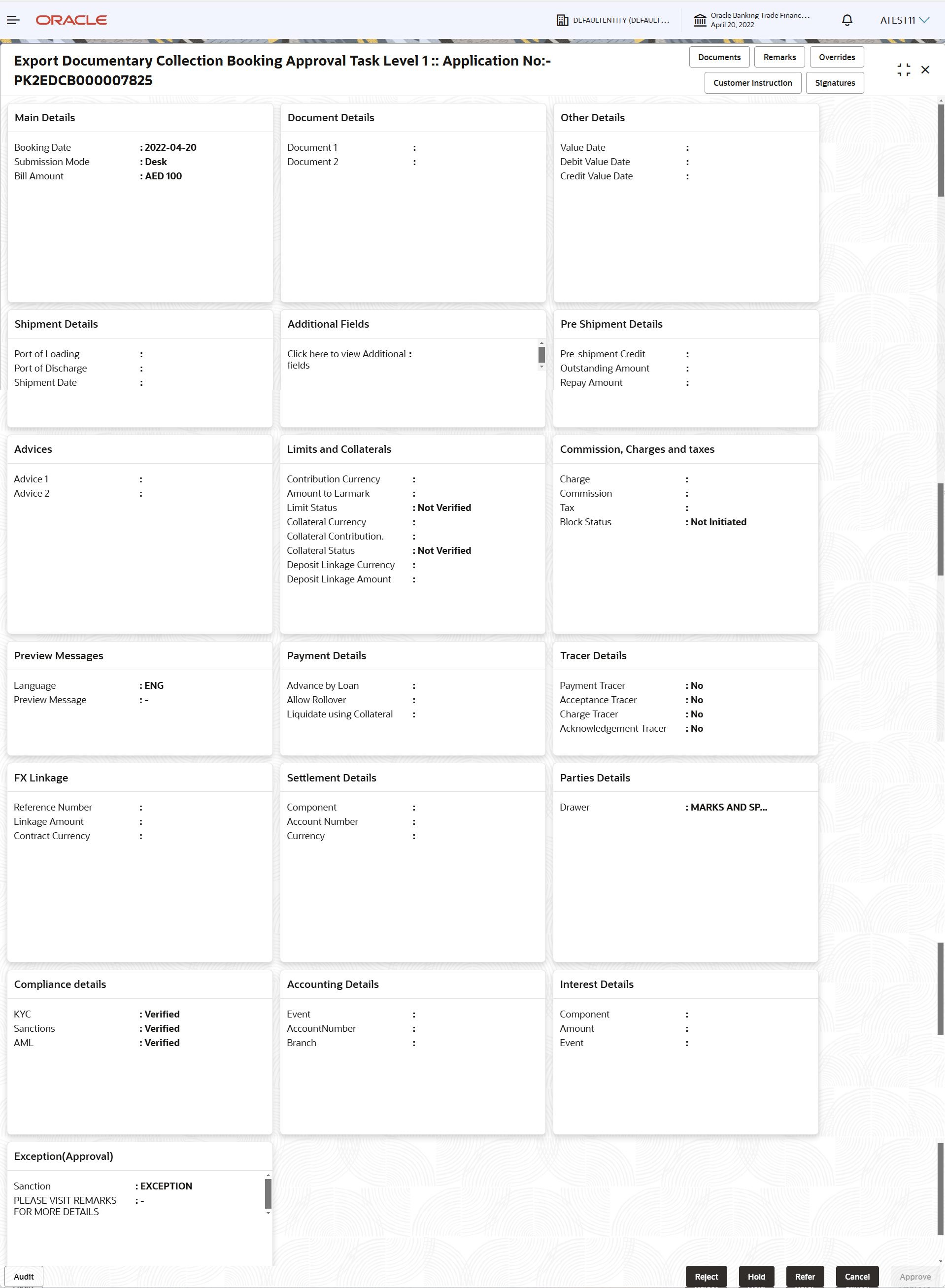 Description of approvalsummary.png follows