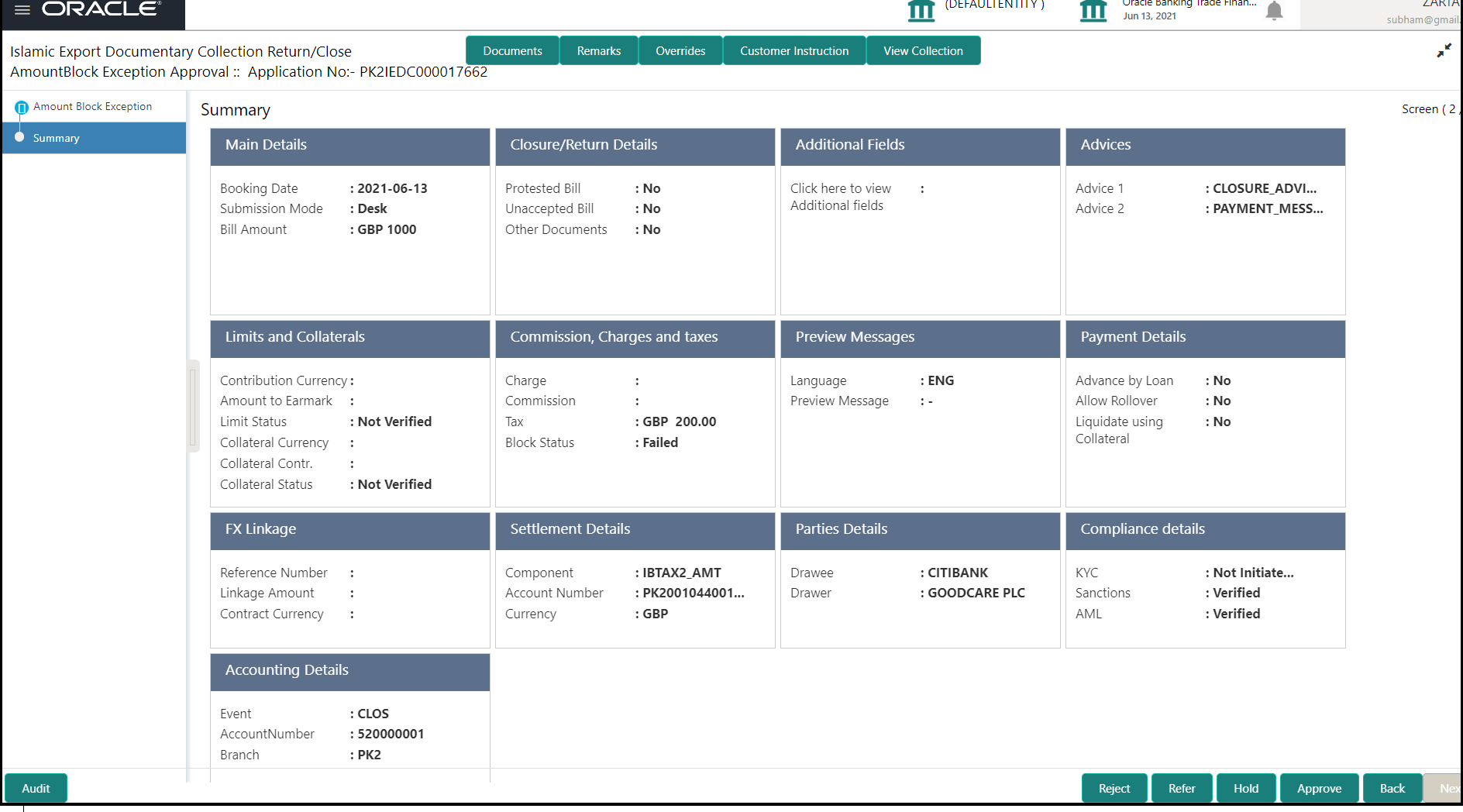Description of amountblockexceptionsummary.png follows