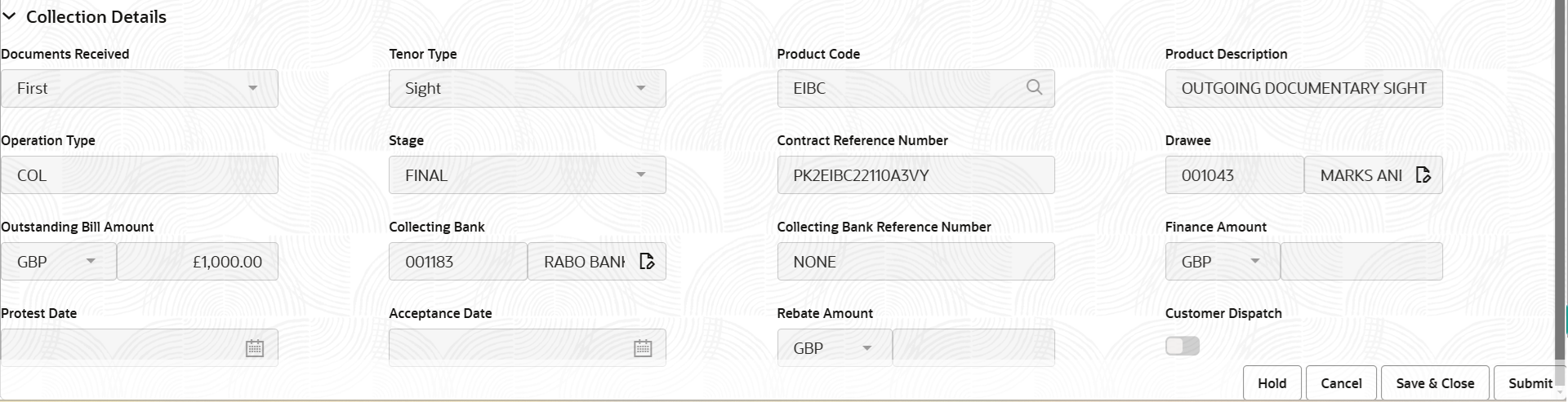 Description of registrationcollectiondetails.png follows