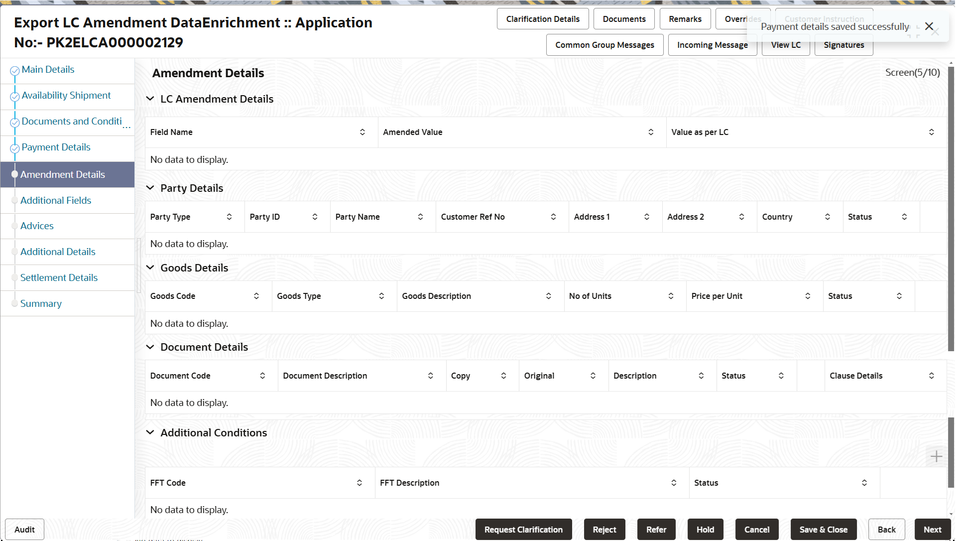 Description of deamendmentdetails.png follows