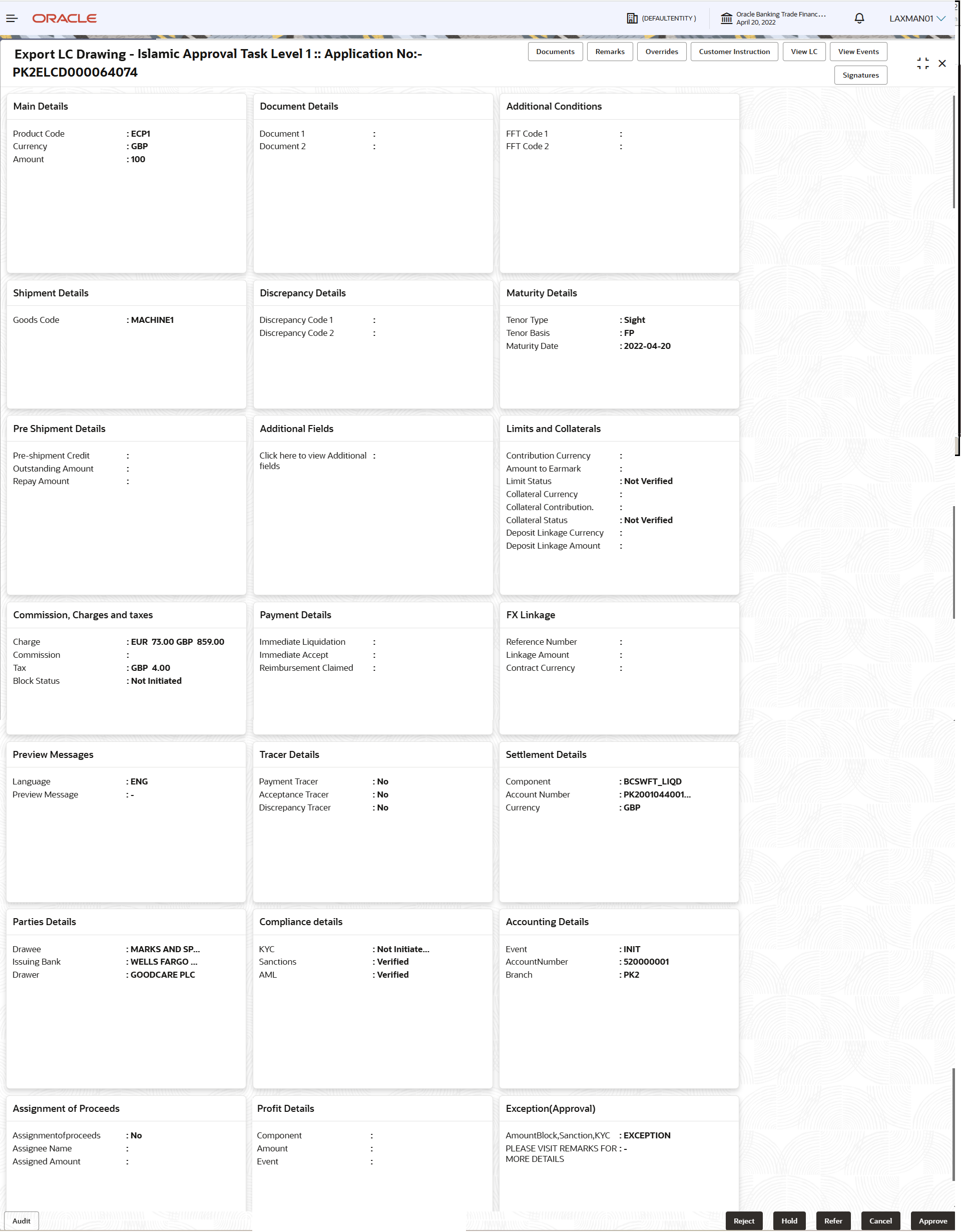 Description of approvalsummary.png follows