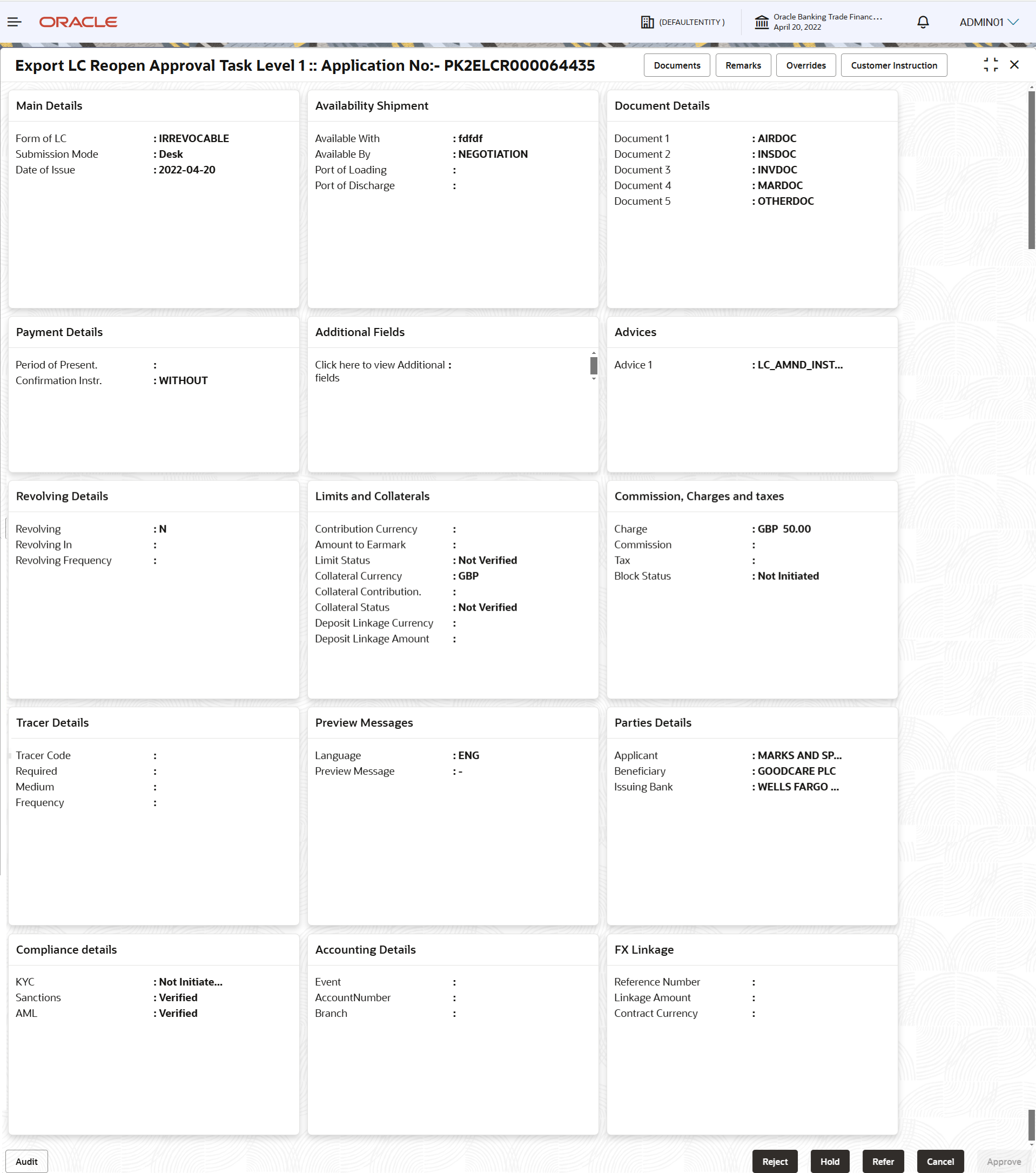 Description of approvalsummary.png follows