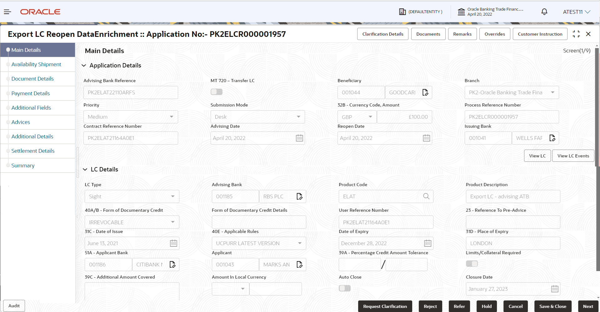 Description of demainapplicationdetails.png follows