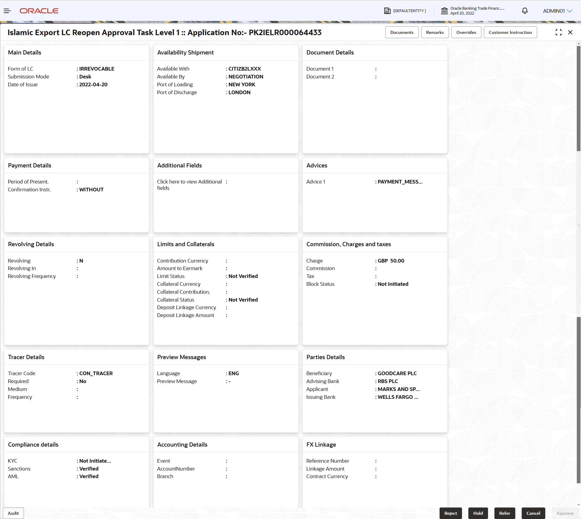 Description of approvalsummary.png follows