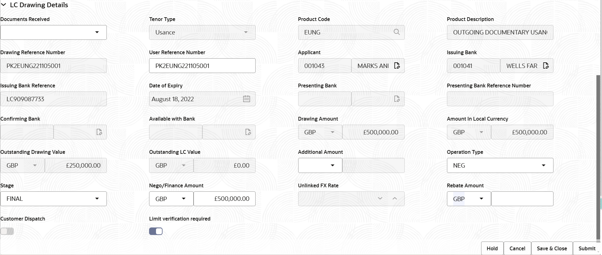 Description of registrationlcdetails.png follows