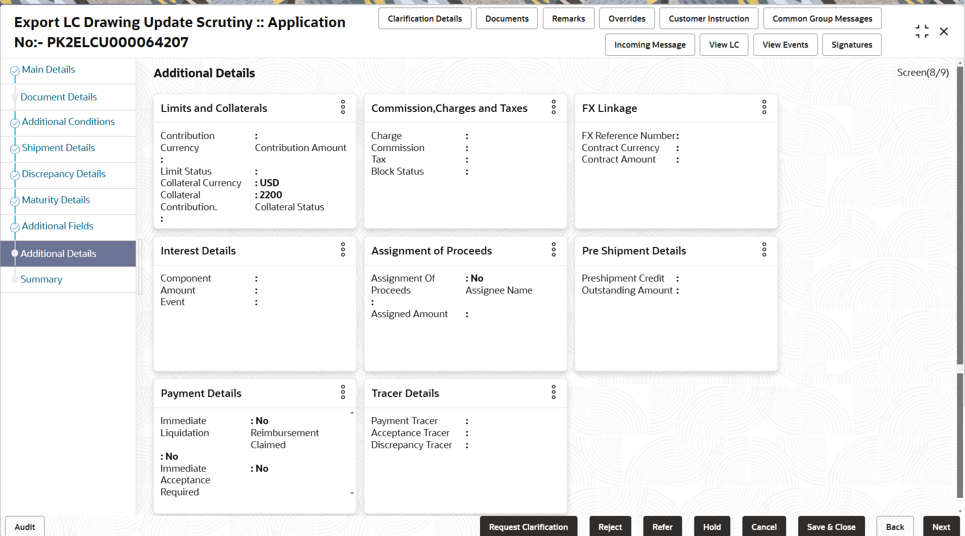 Description of scrutinyadditionaldetails.png follows