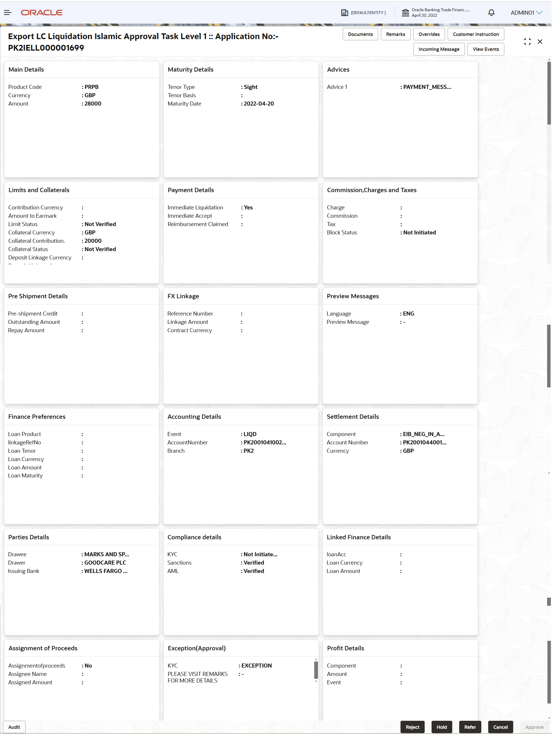 Description of approvalsummary.png follows