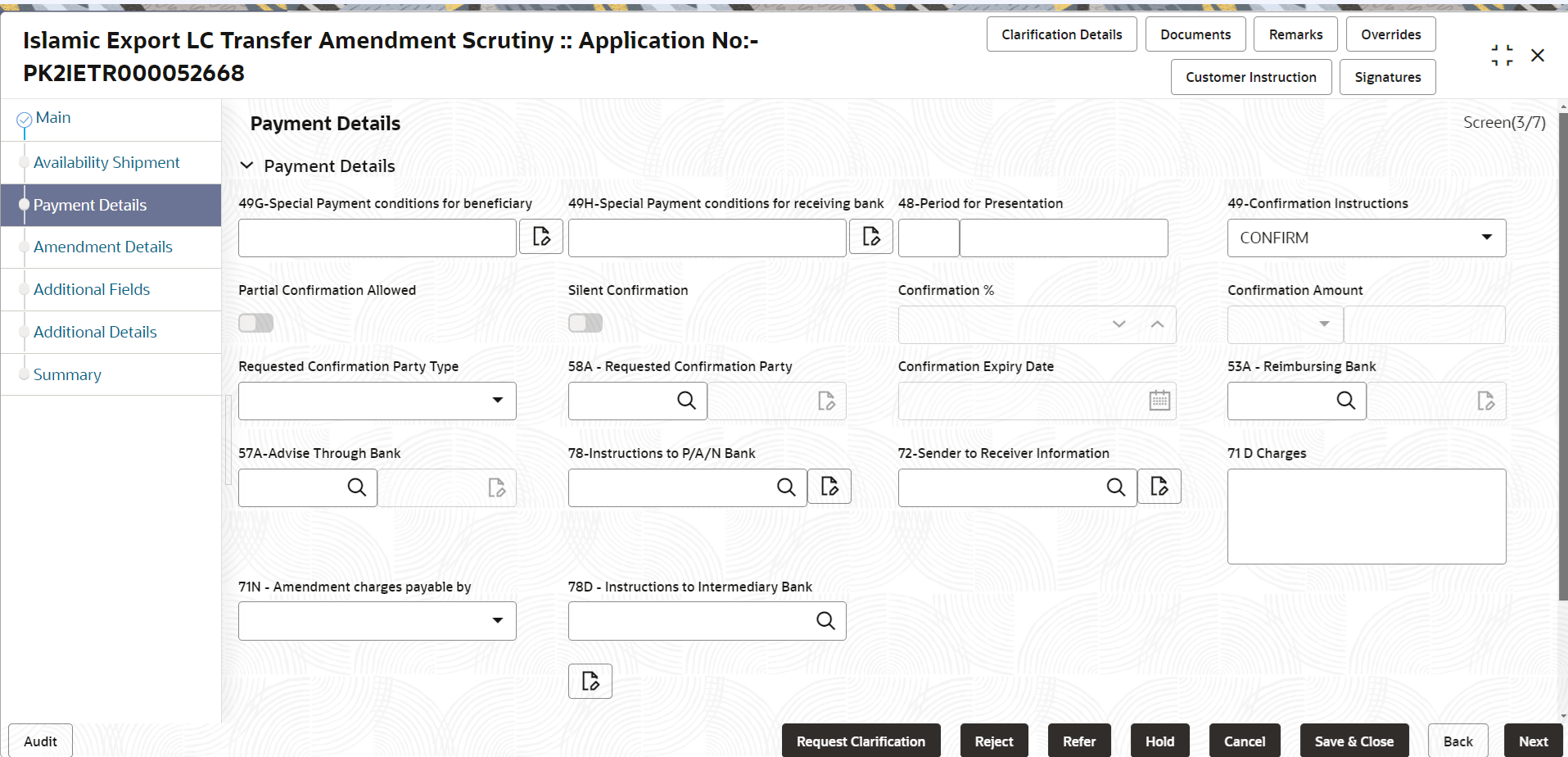 Description of scrutinypaymentdetails.png follows