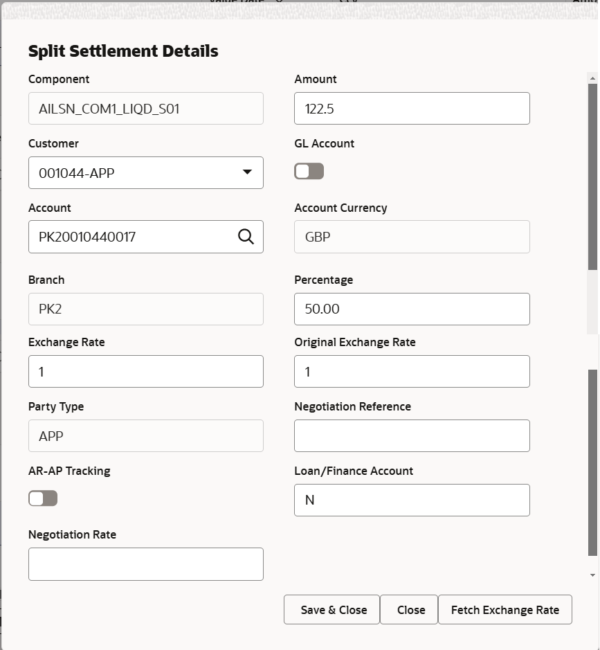 Description of splitsettlementdetails.png follows