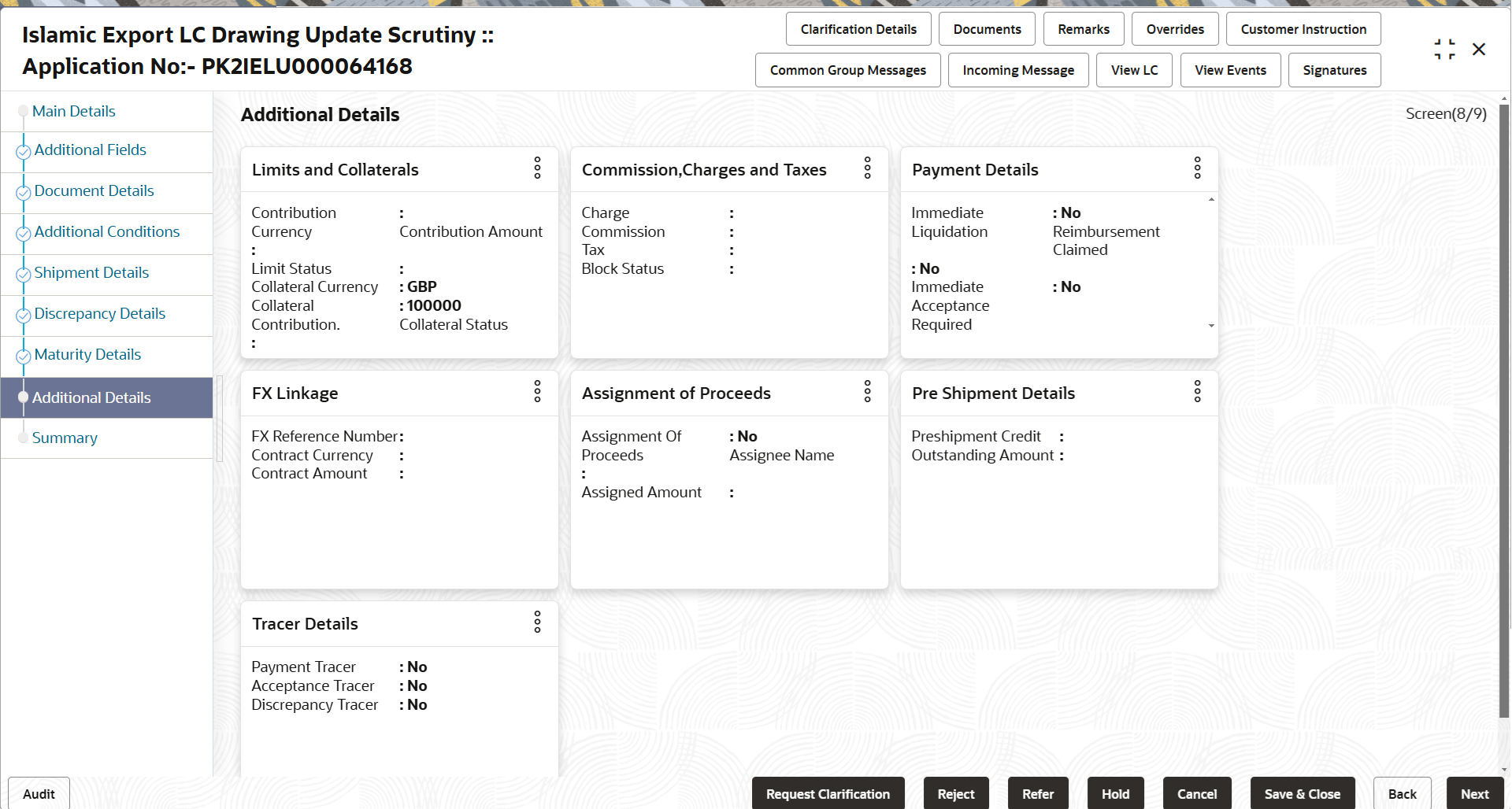Description of scrutinyadditionaldetails.png follows