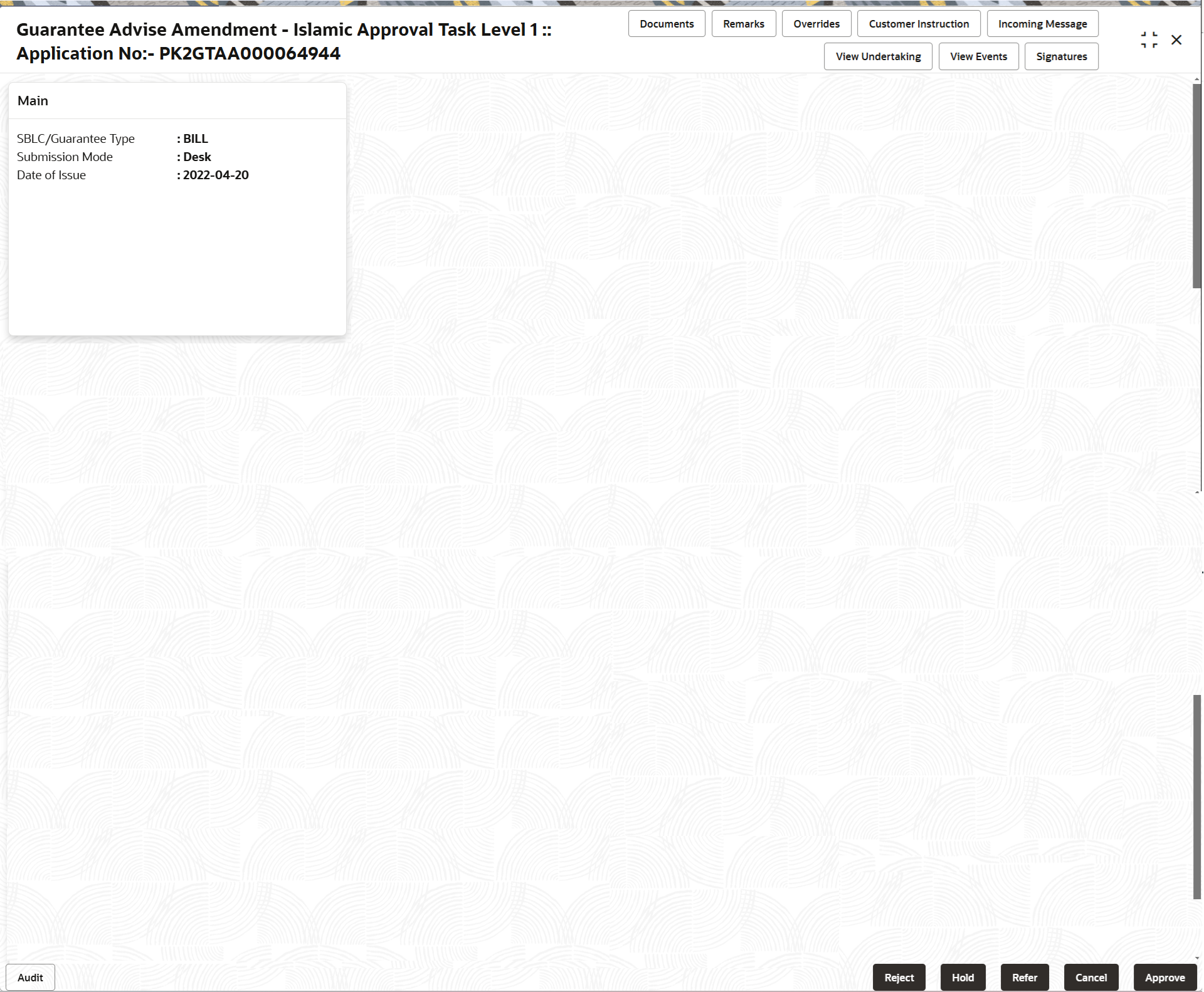 Description of approvalsummary.png follows
