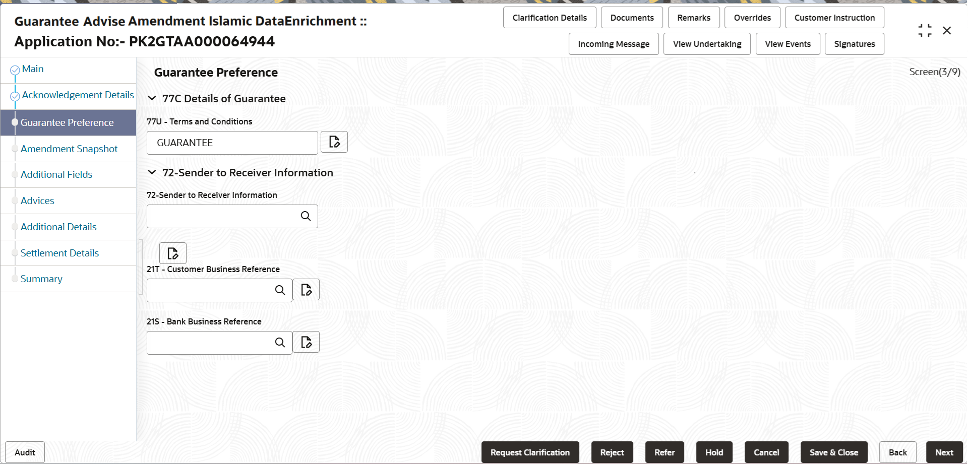 Description of deguaranteepreferences.png follows