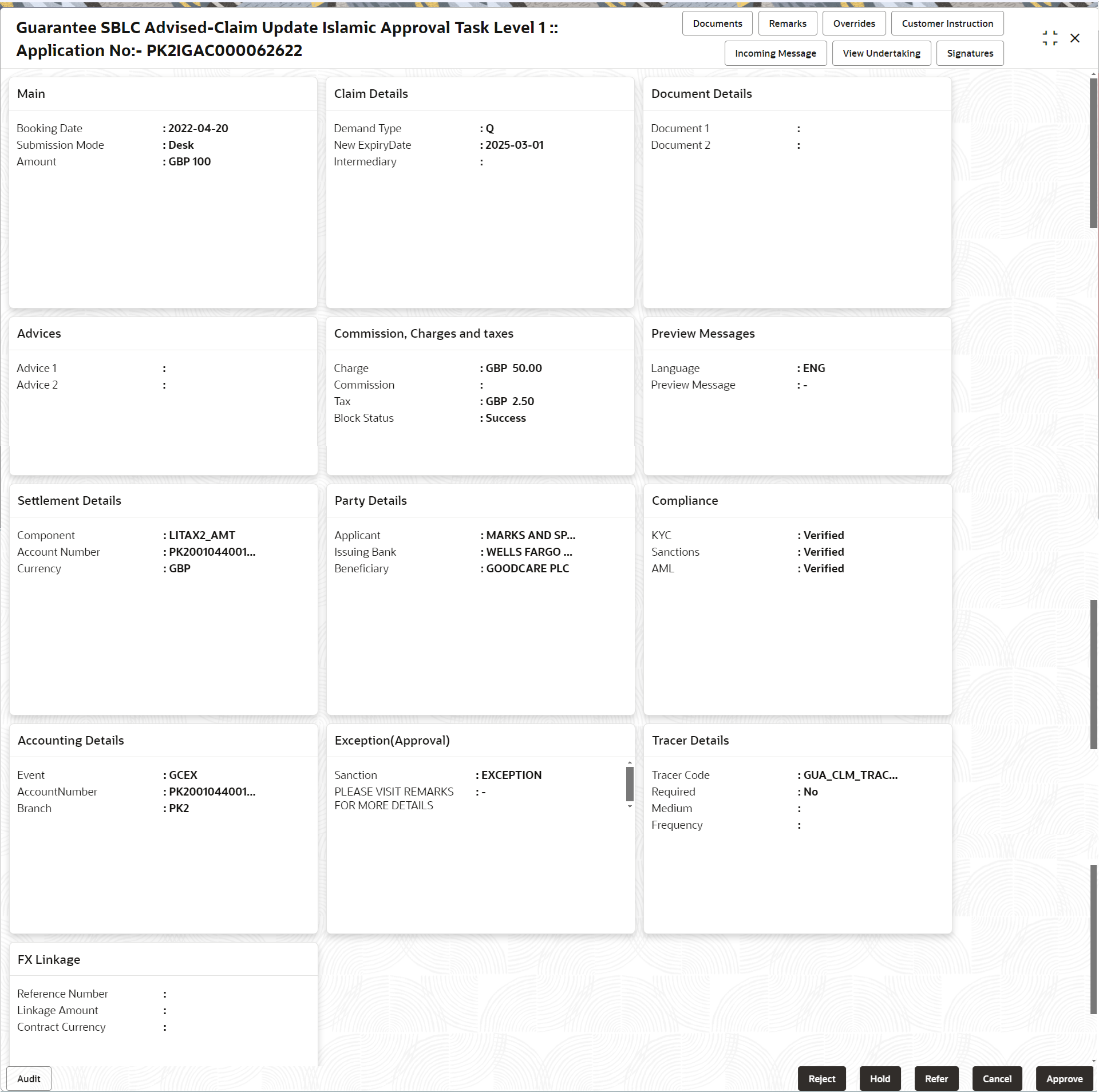 Description of approvalsummary.png follows