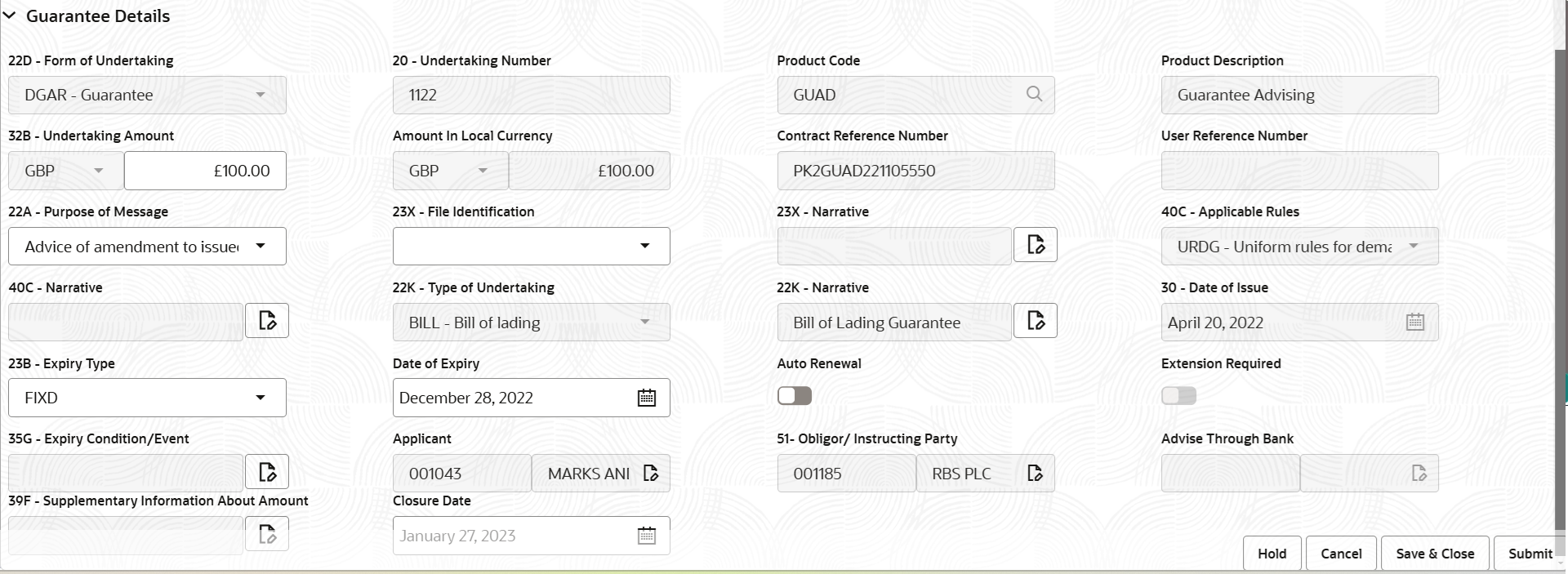 Description of registrationguaranteedetails.png follows