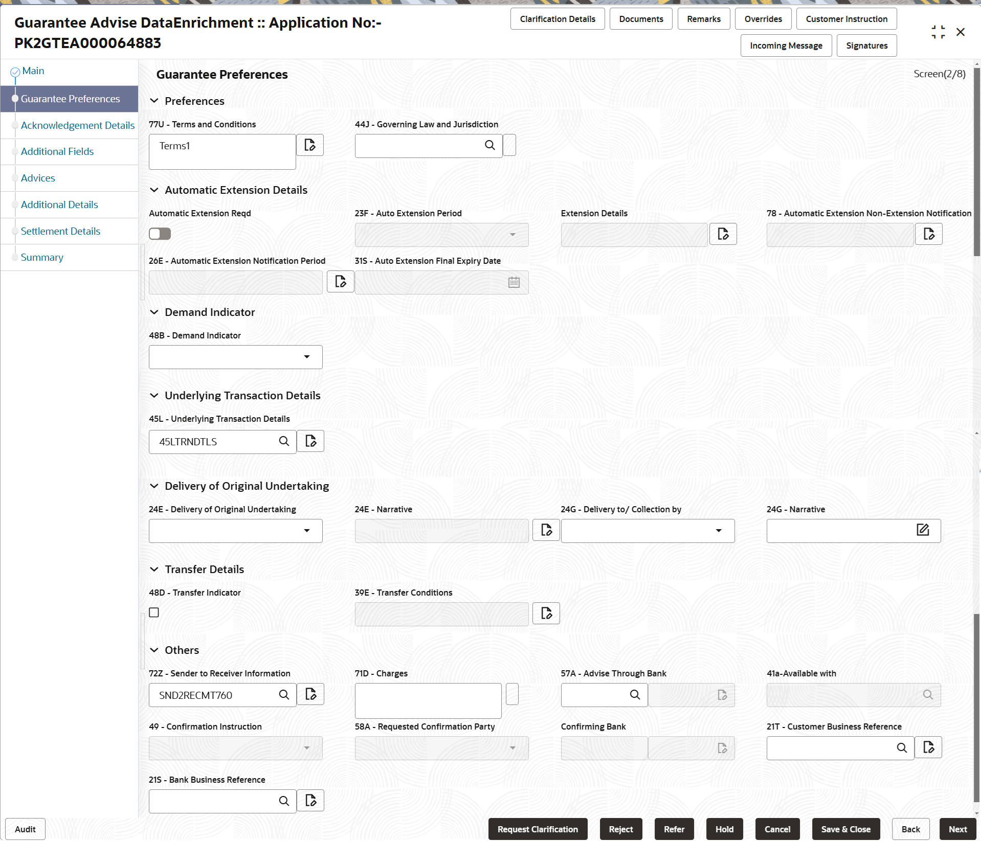 Description of deguaranteepreferences.png follows