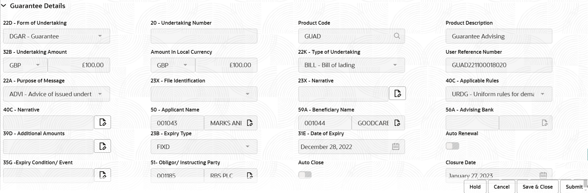 Description of registrationguaranteedetails.png follows