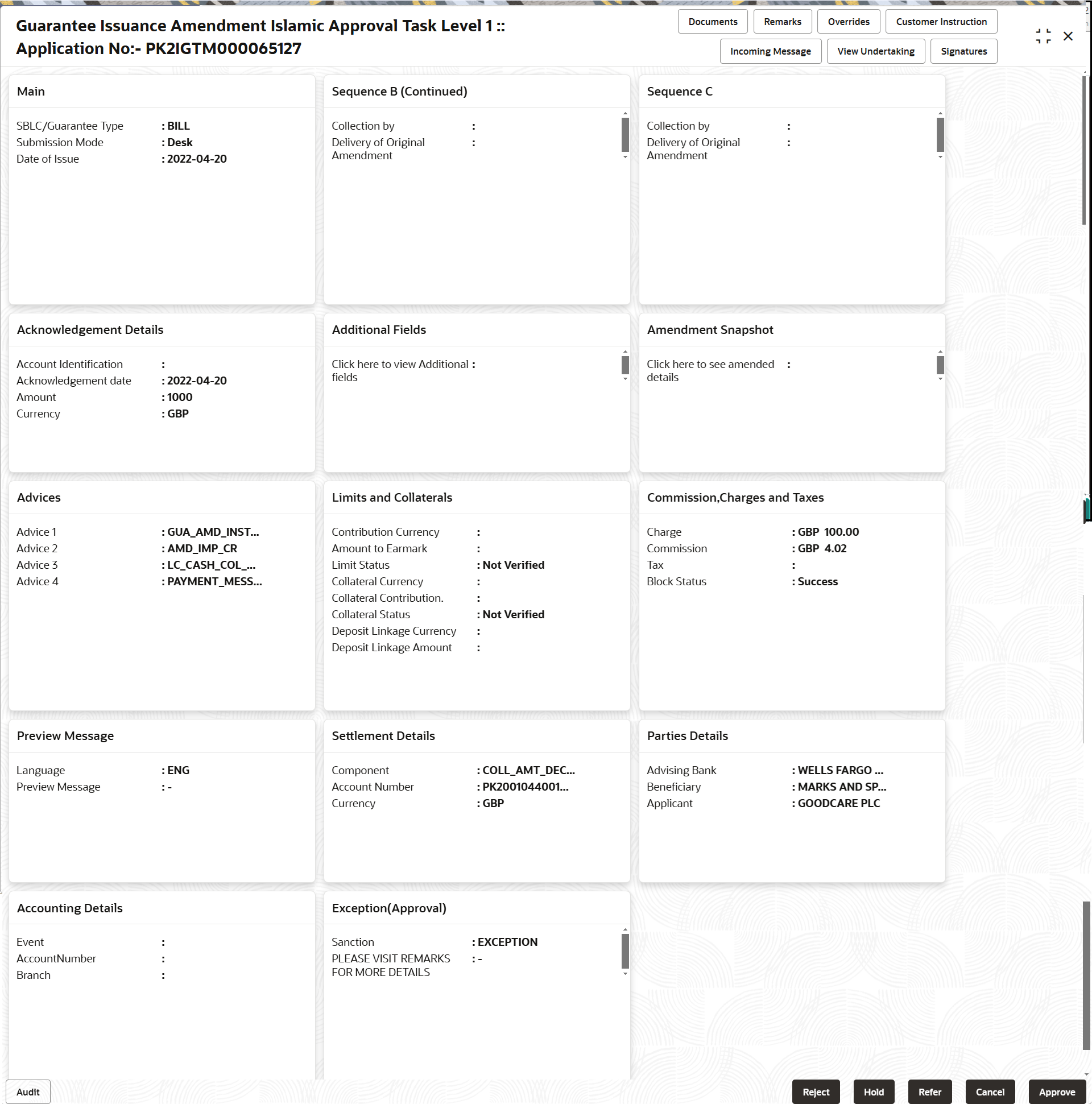 Description of approvalsummary.png follows
