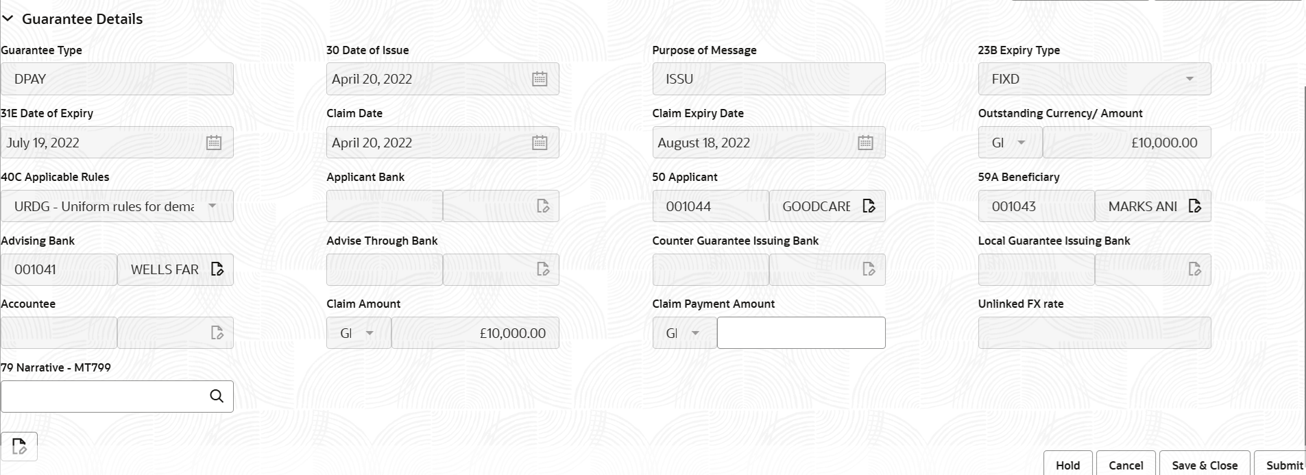 Description of registrationguaranteedetails.png follows