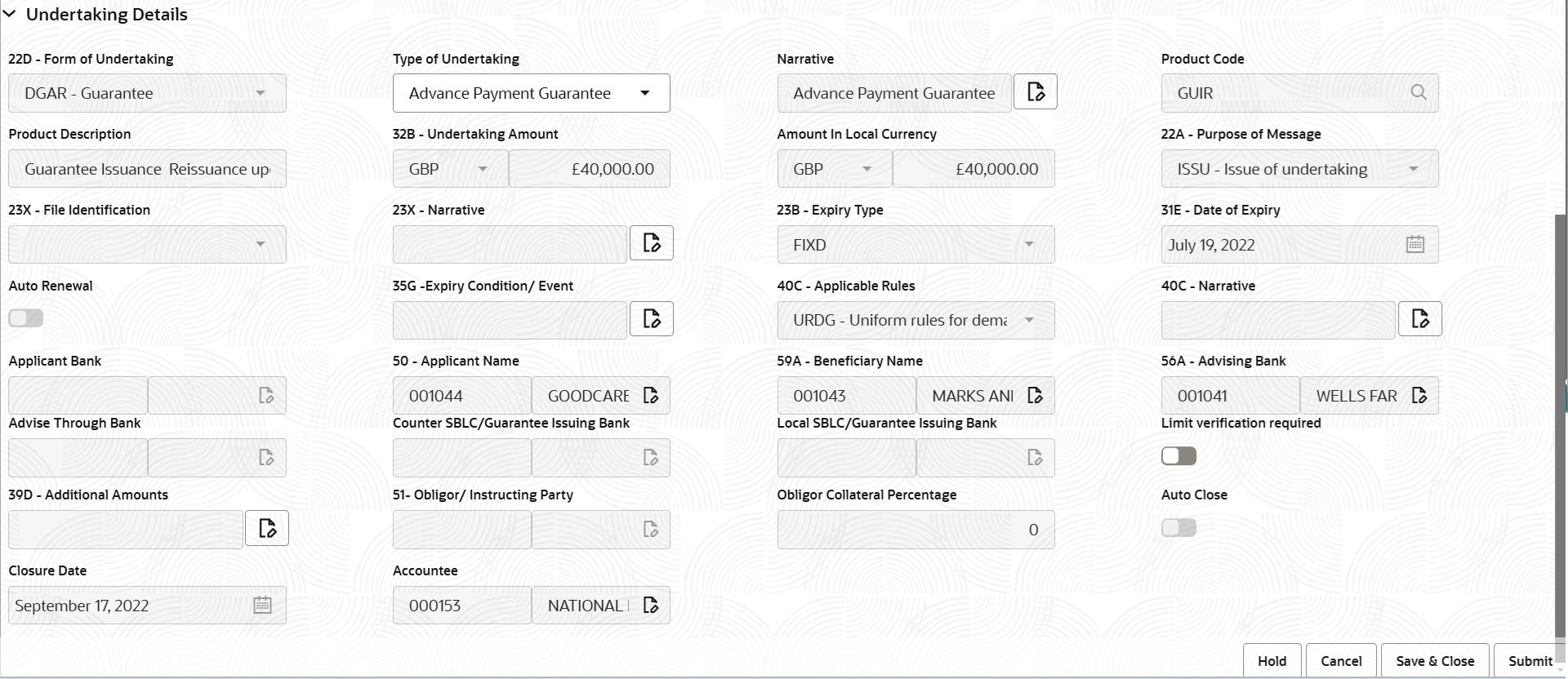 Description of registrationguaranteedetails.png follows