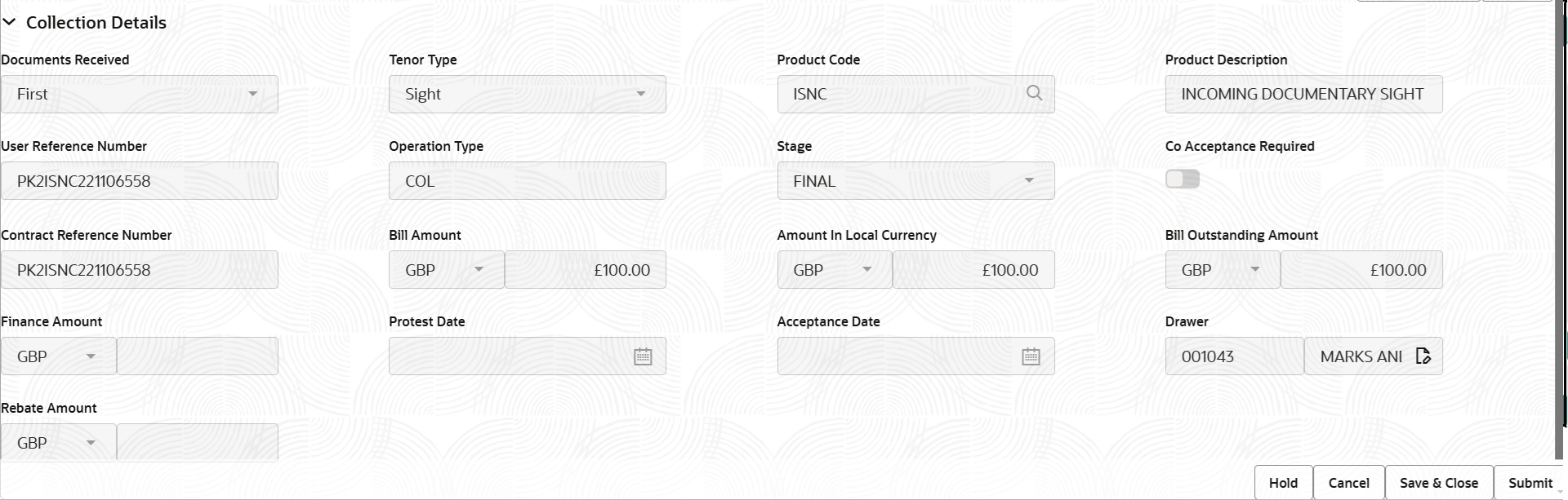 Description of registrationcollectiondetails.png follows