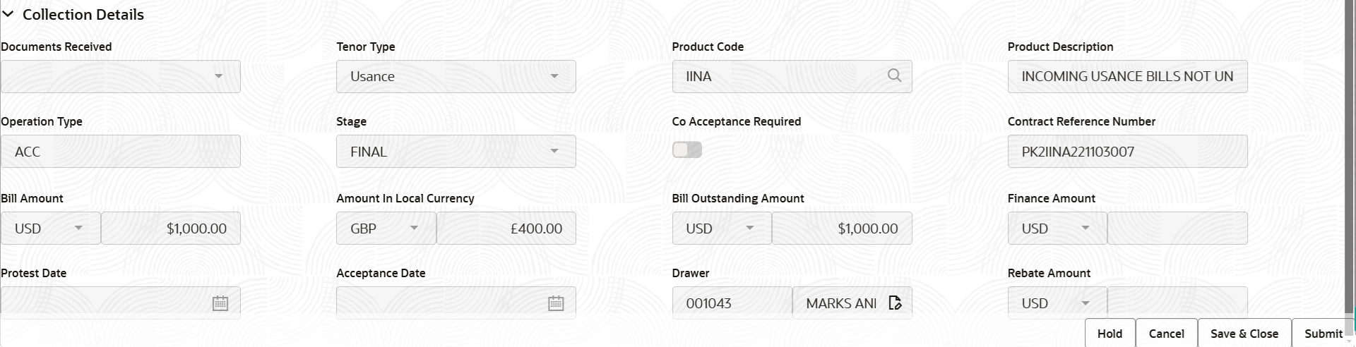 Description of registrationcollectiondetails.png follows