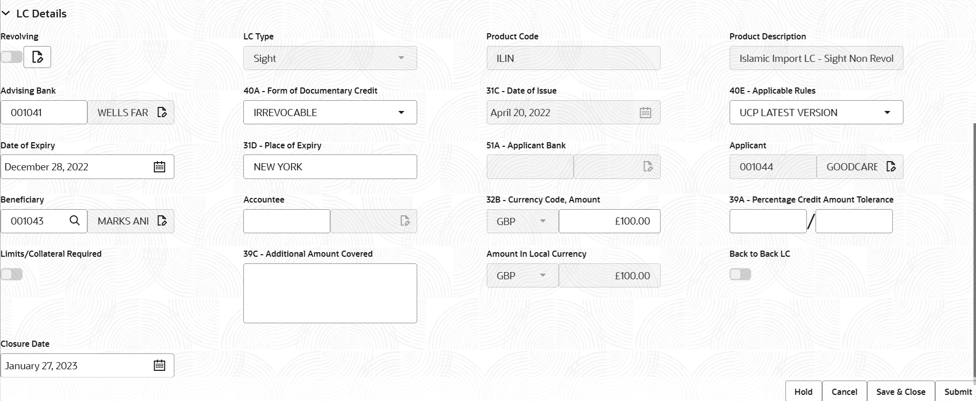 Description of registrationlcdetails.png follows