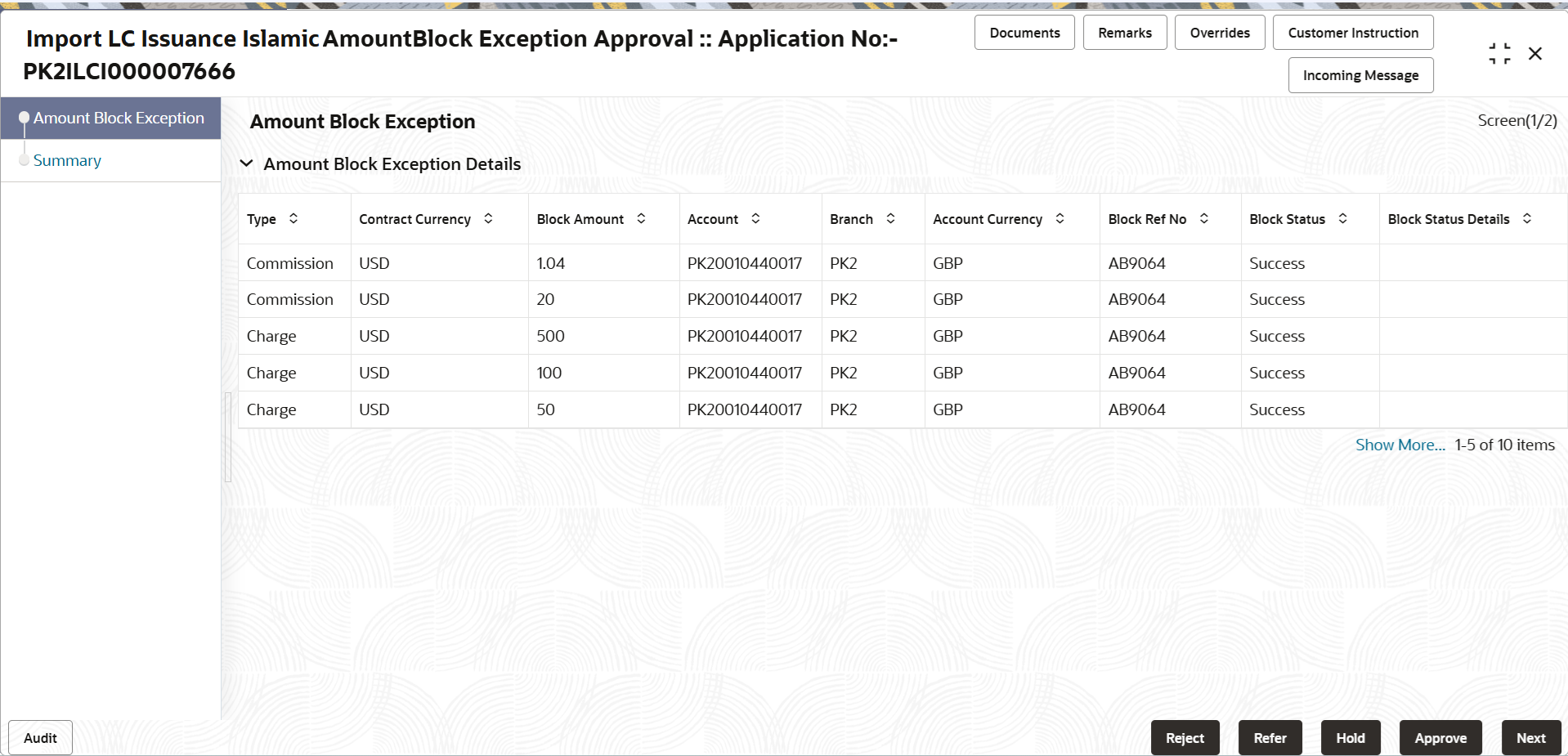 Description of amountblockexception-1.png follows