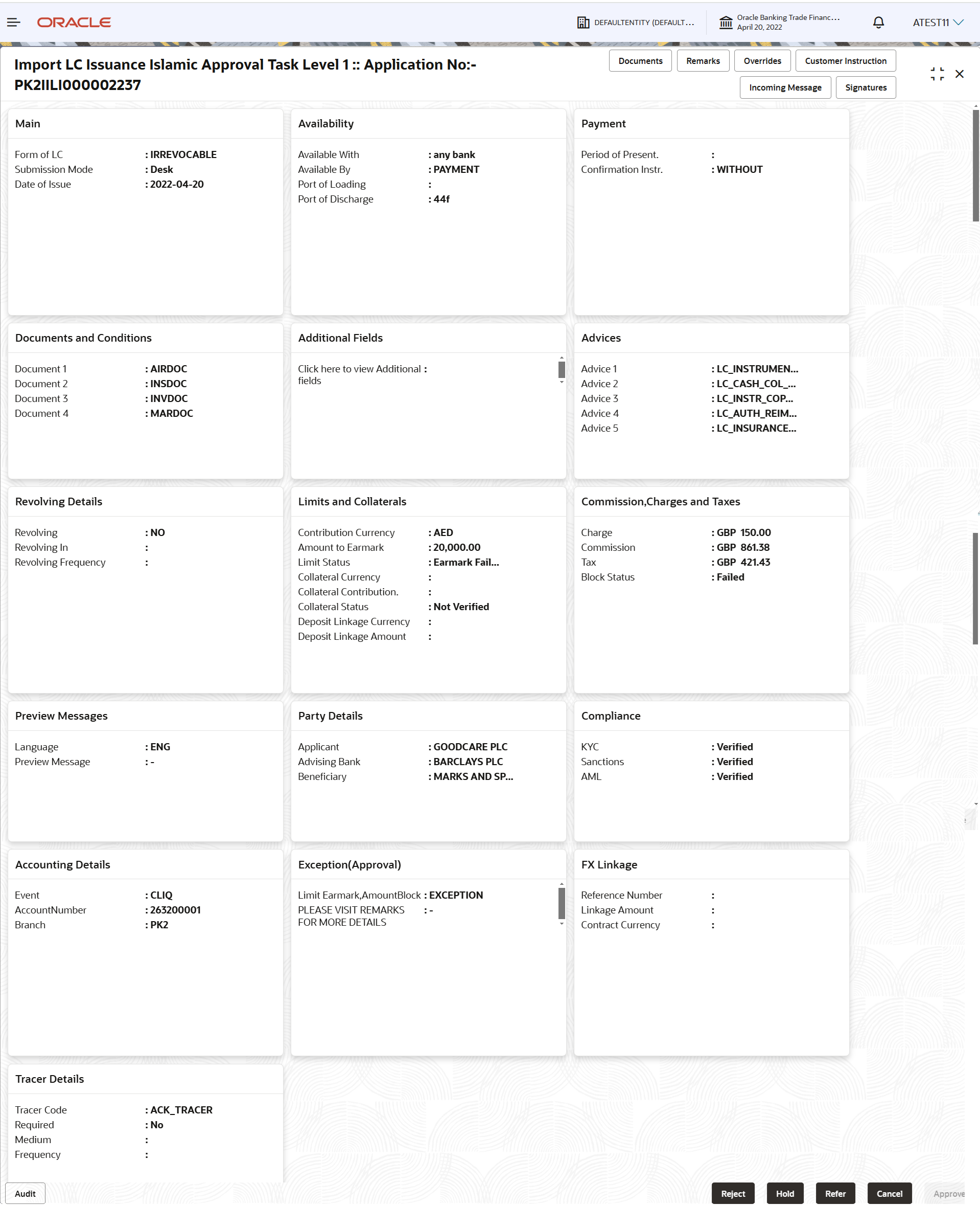 Description of approvalsummary.png follows