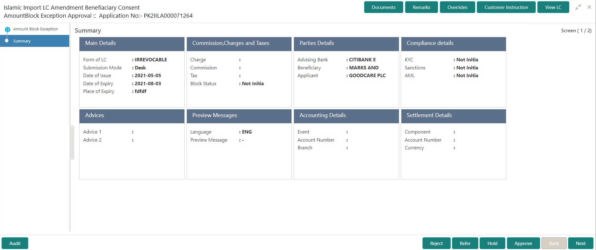 Description of amountblockexceptionsummary.png follows