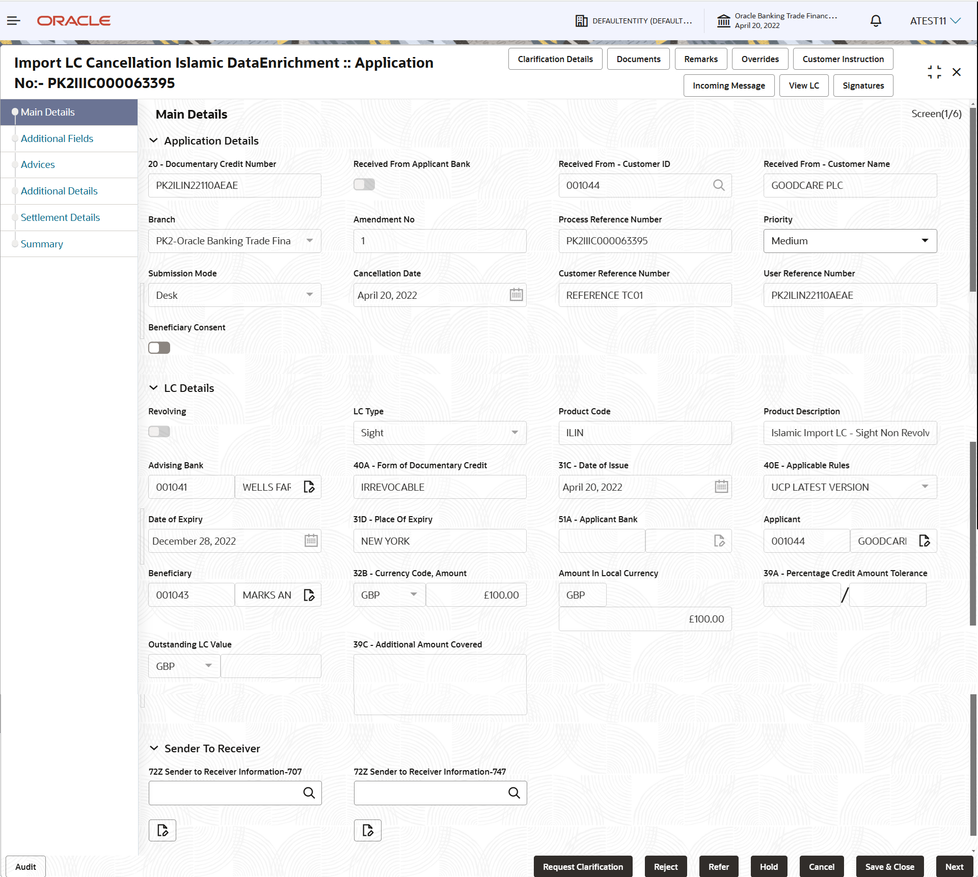 Description of demainapplicationdetails.png follows