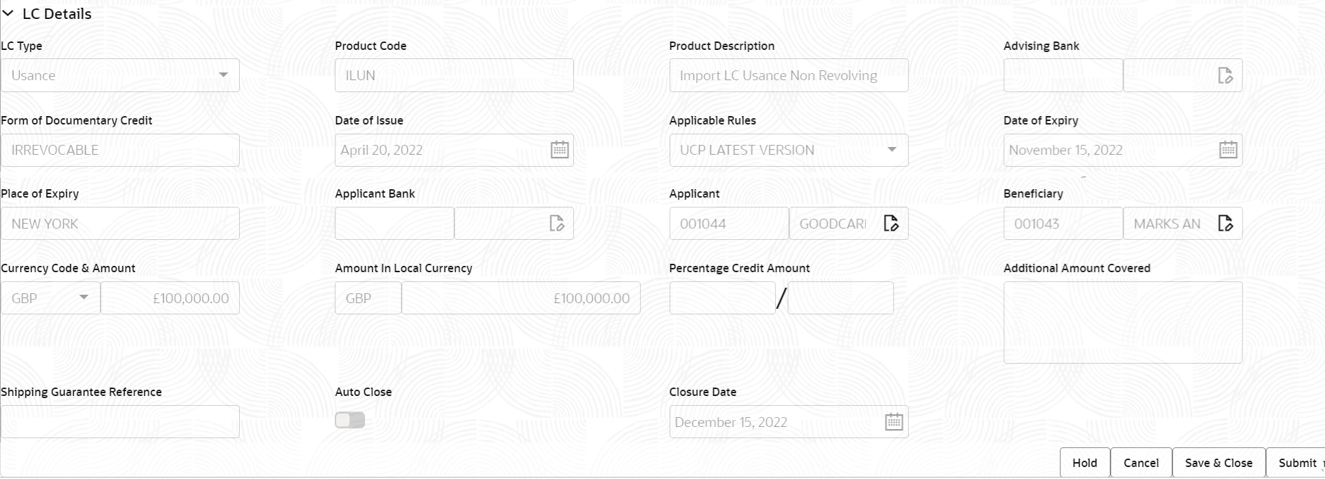 Description of registrationlcdetails.png follows