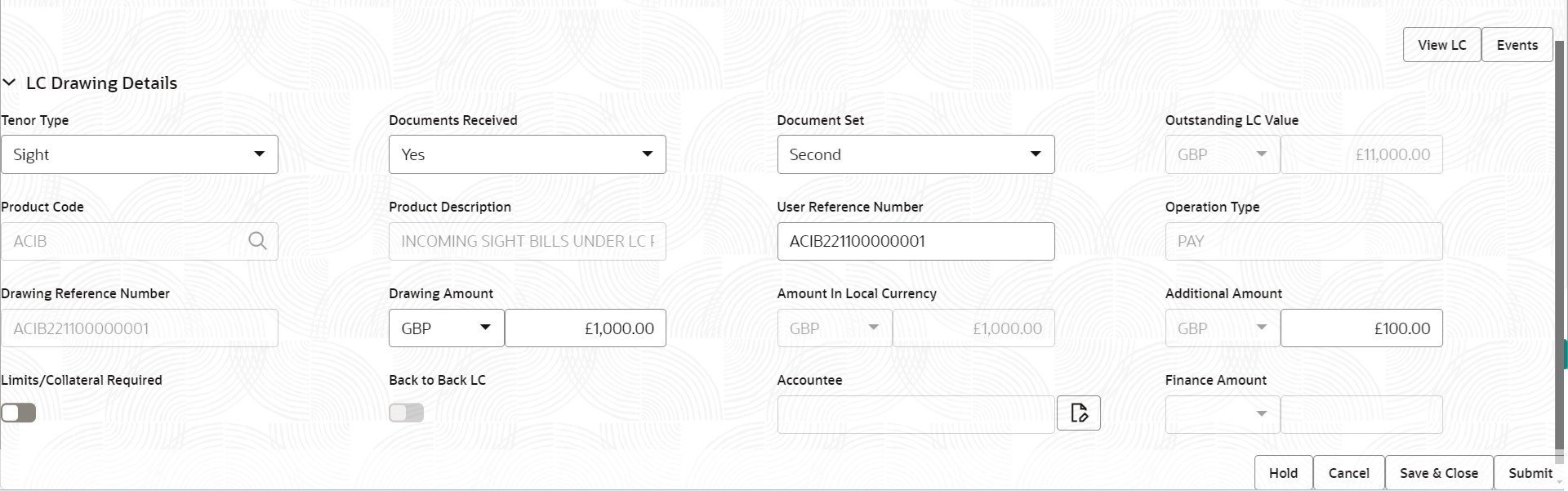 Description of registrationlcdrawingdetails.png follows