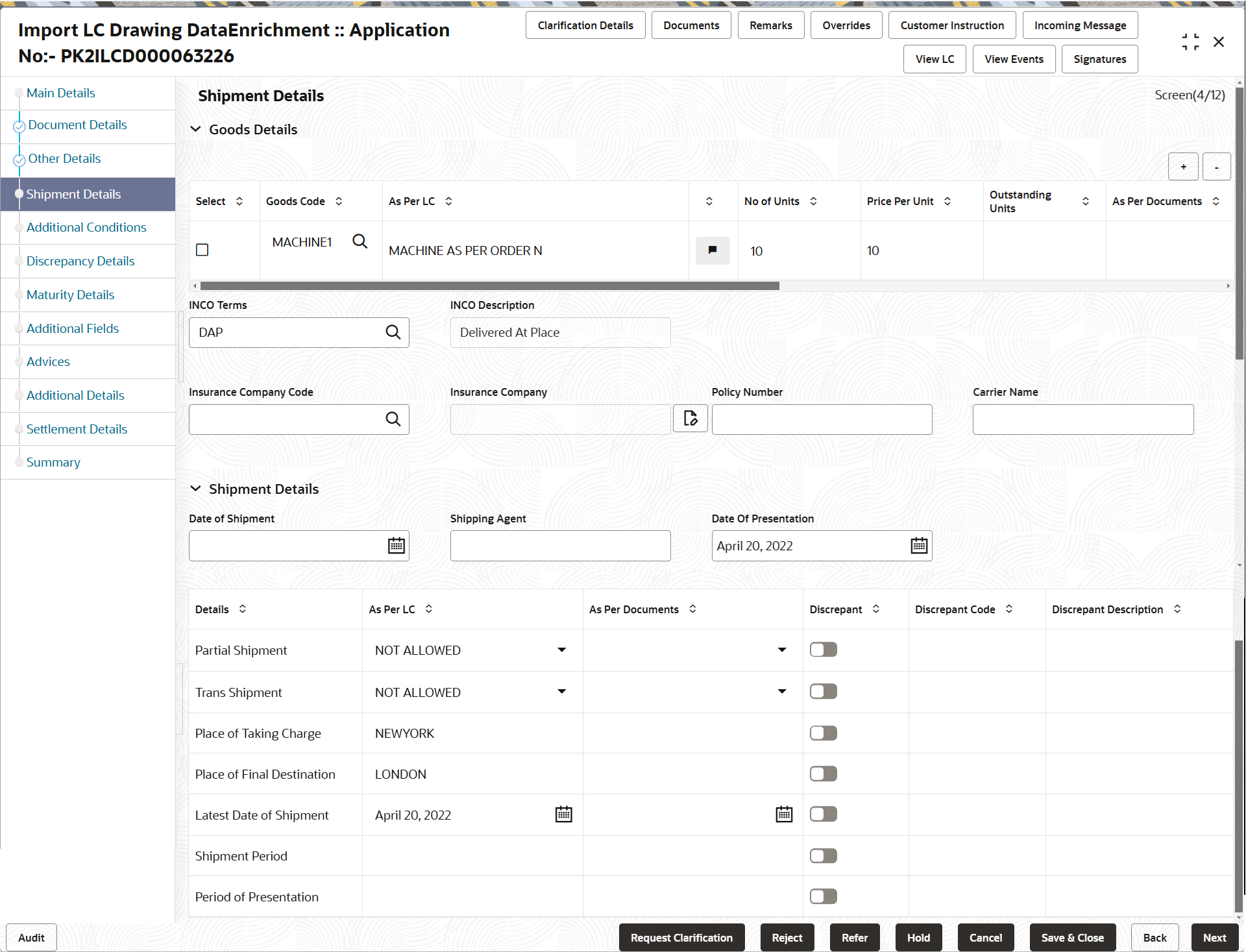 Description of deshipmentdetails.png follows