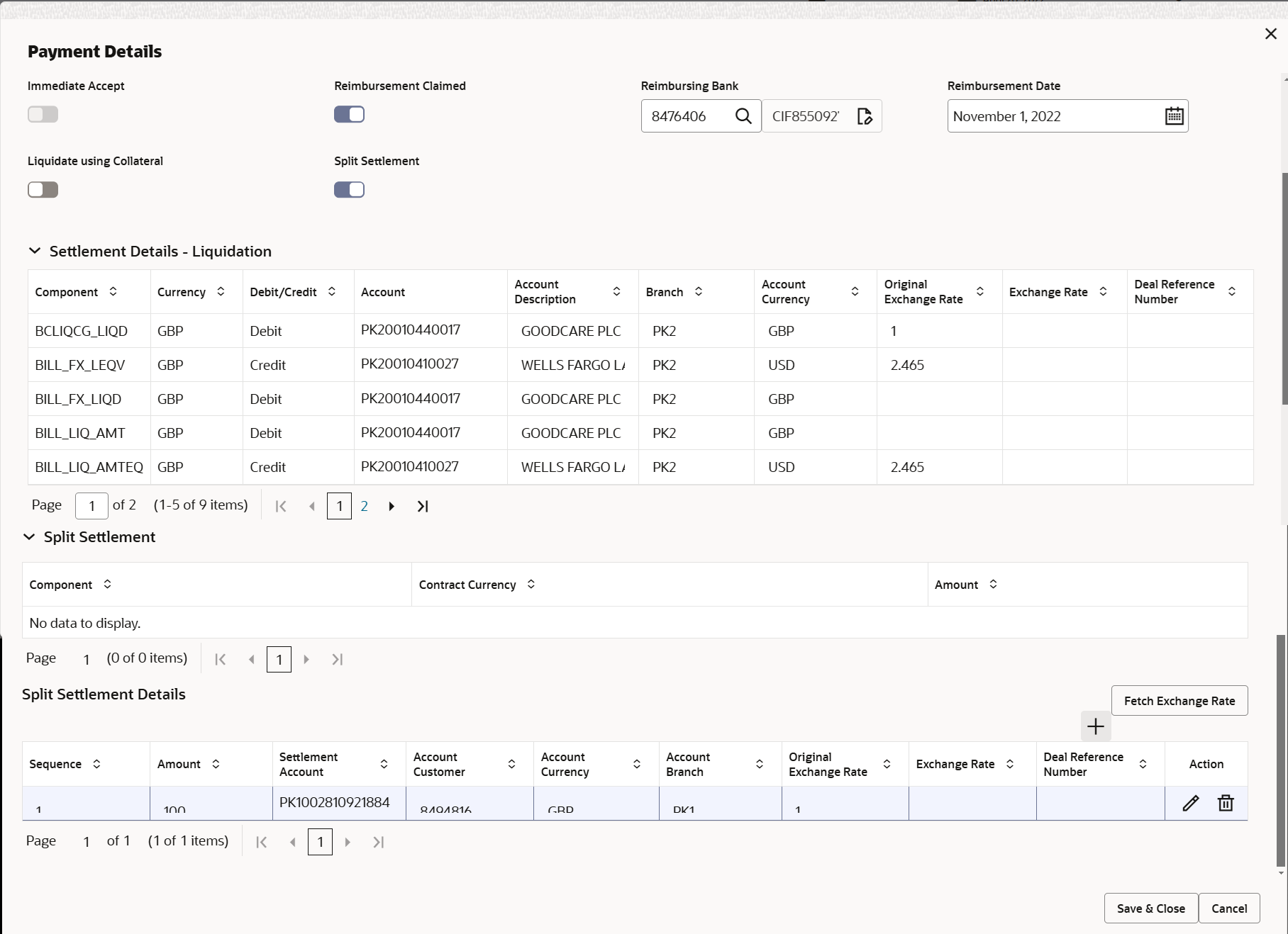 Description of depaymentdetails.png follows
