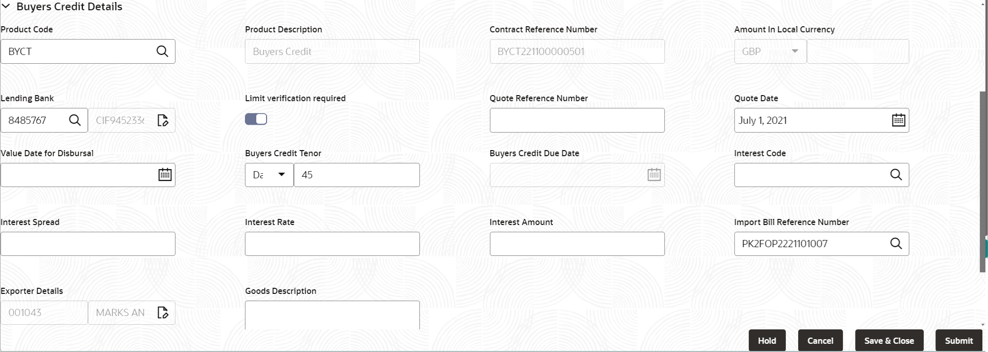 Description of registrationbuyercreditdetails.png follows