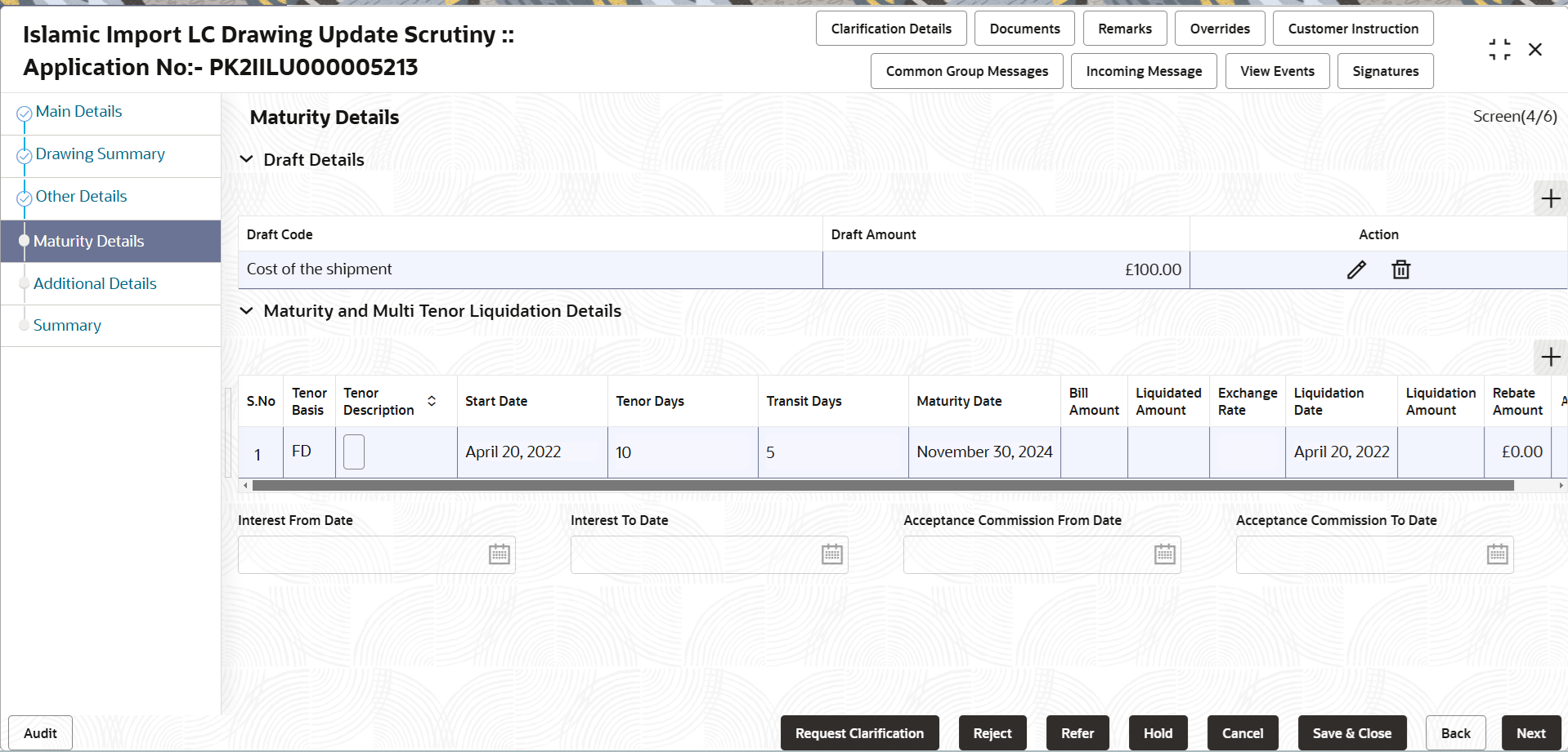 Description of scrutinymaturitydetails.png follows