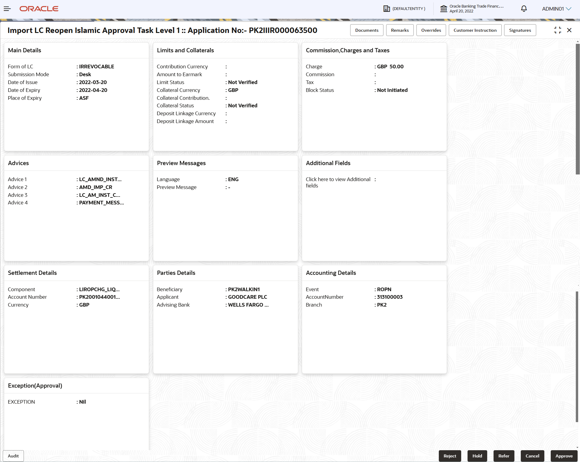 Description of approvalsummary.png follows