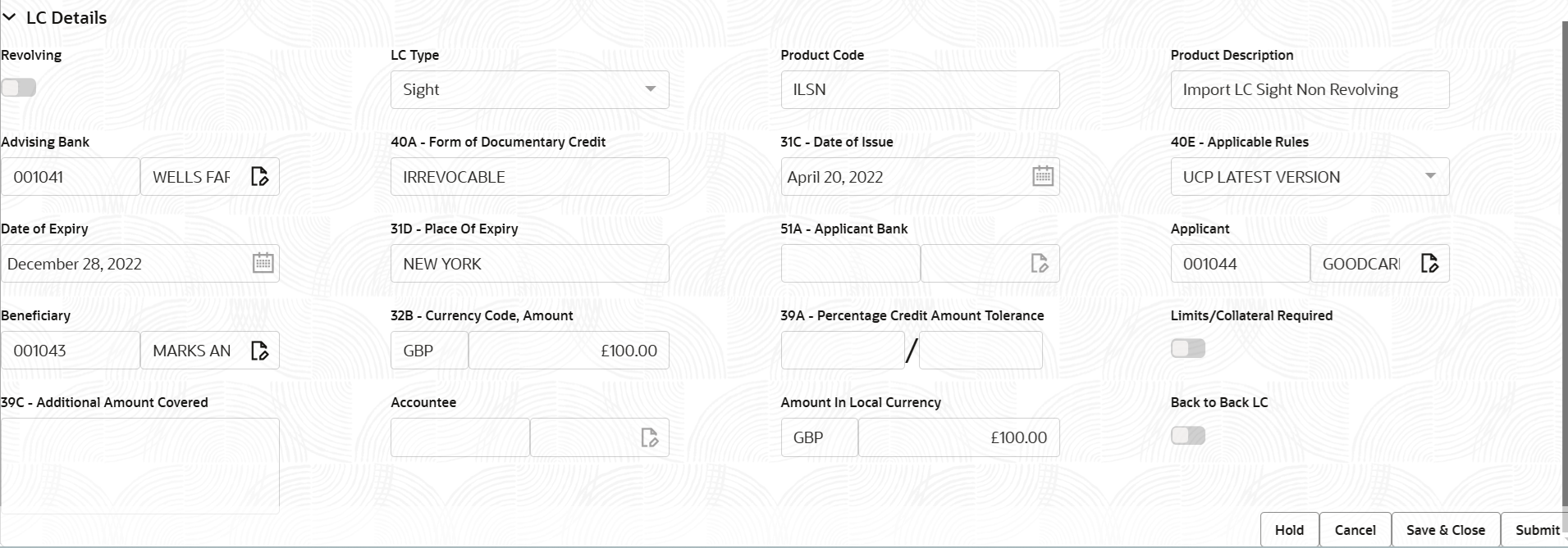 Description of registrationlcdetails.png follows