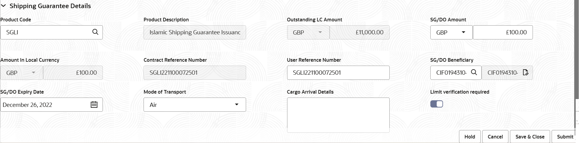 Description of registrationshippingguaranteedetails.png follows