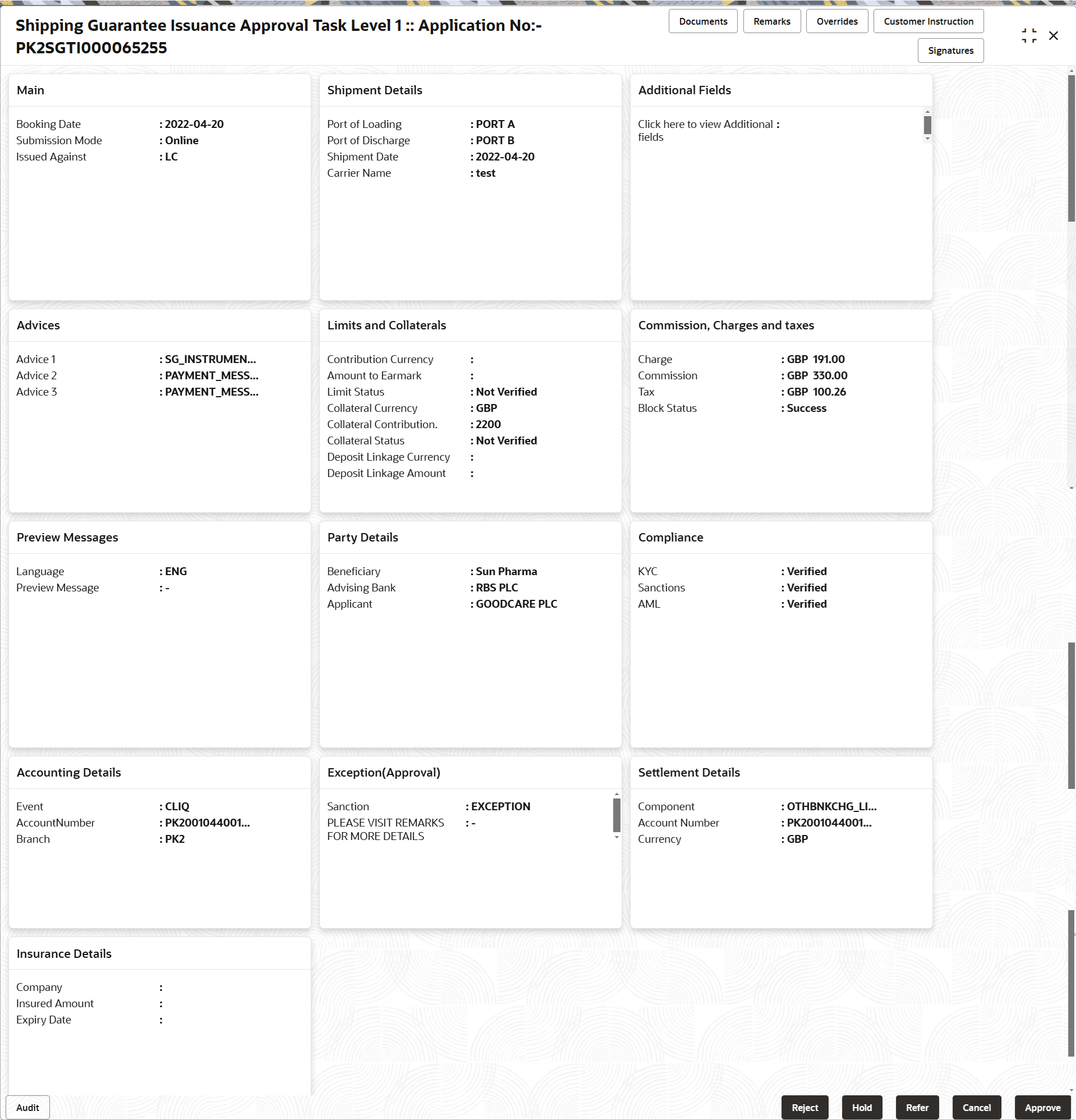 Description of approvalsummary.png follows