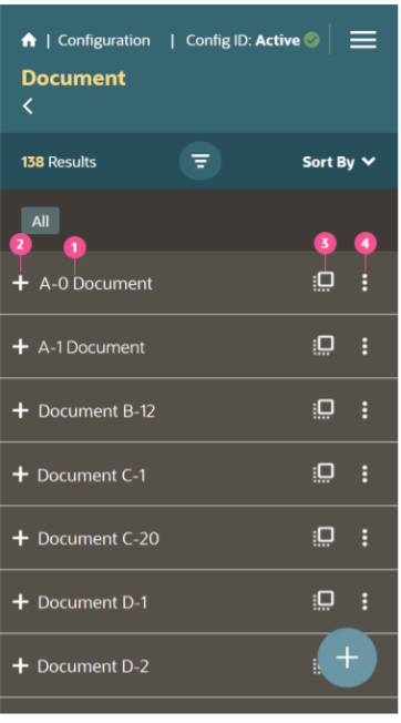 List with Expand/Collapse, Snapshot and More menu List with Expand/Collapse, Snapshot and More menu