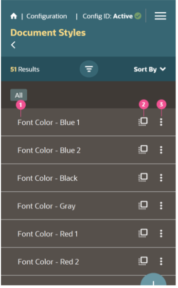 List with Snapshot and More menu List with Snapshot and More menu