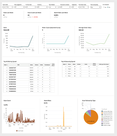 This image shows the Receipt Scan report.