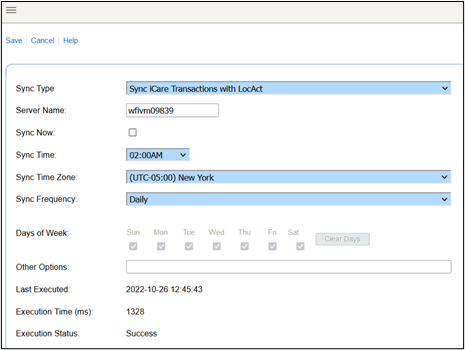 This figure shows the page to add Sync Types in Simphony Home.