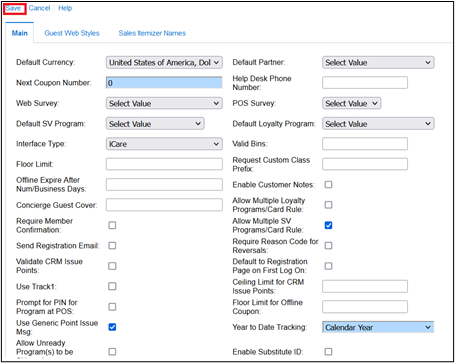 This figure shows the Main page to select the Interface Type in Simphony Home.