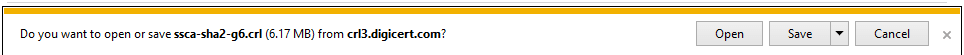 This figure shows the CRL list prompt.